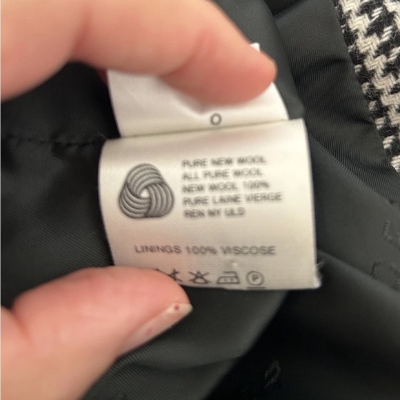 Vintage Jaeger 100% Wool Cropped Blazer Plaid Check Dark Academia Size M/L - Picture 5 of 10